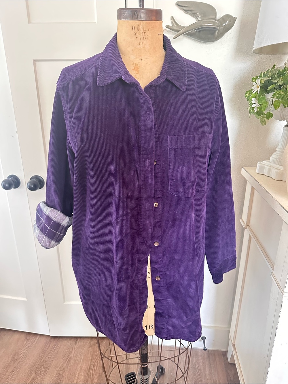 The Vermont Country Store Womens Corduroy Zipper jacket 2xl